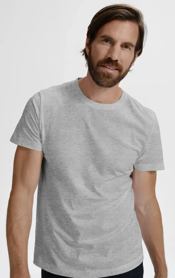 Camiseta simple para hombre, mármol gris claro Camiseta simple para hombre, mármol gris claro