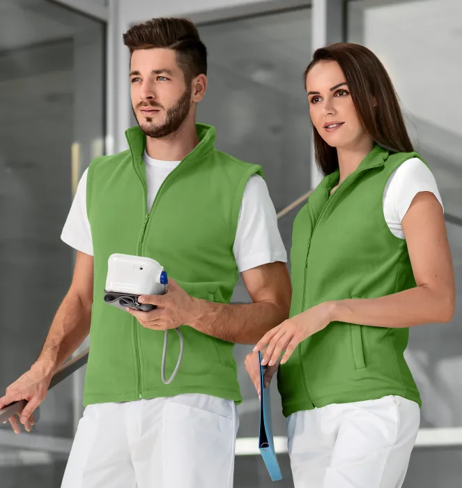 Chaleco polar clásico, verde claro Chaleco polar clásico, verde claro
