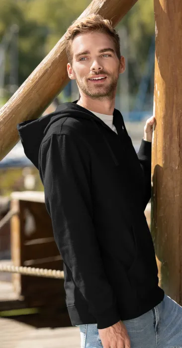 Sudadera de hombre con capucha, negro