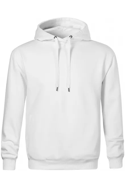 Cómoda sudadera con capucha para hombre - blanco, M