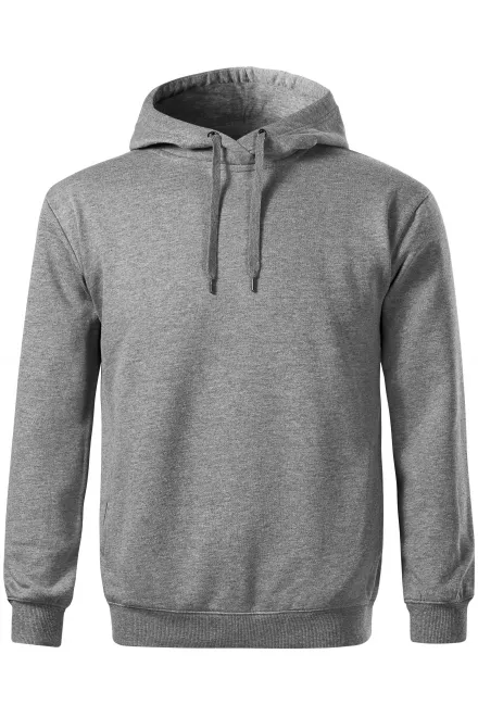 Cómoda sudadera con capucha para hombre - mármol gris oscuro, M