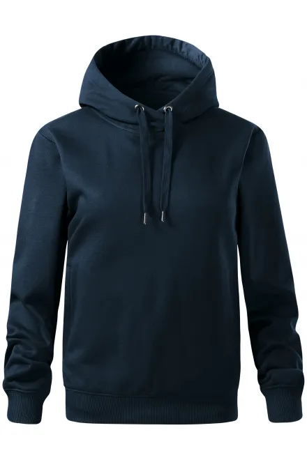 Cómoda sudadera de mujer con capucha. - azul oscuro, XS
