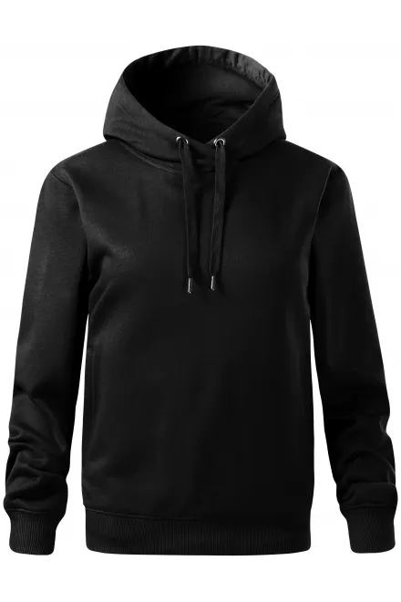 Cómoda sudadera de mujer con capucha. - negro, XS