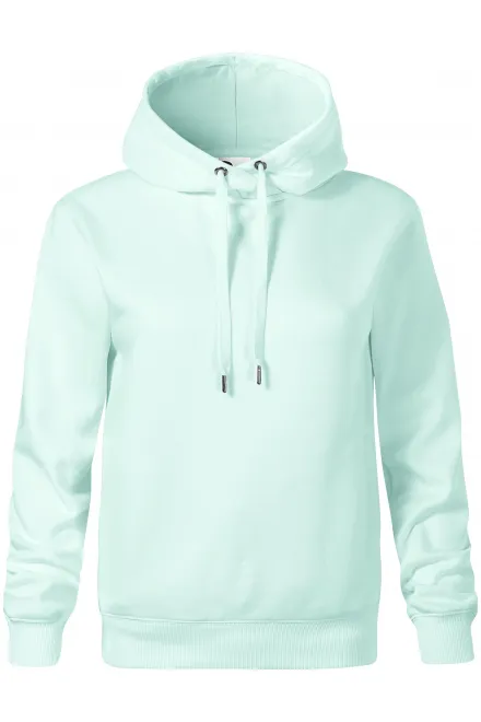 Cómoda sudadera de mujer con capucha. - verde hielo, XS