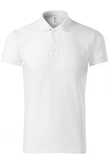 Cómodo polo de hombre - blanco, 3XL