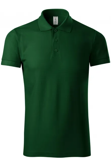 Cómodo polo de hombre - botella verde, 3XL