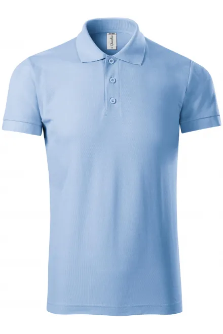 Cómodo polo de hombre - cielo azul, 3XL
