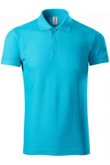 Cómodo polo de hombre - turquesa, 3XL