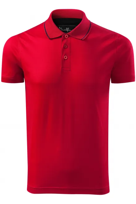 Elegante polo de hombre mercerizado - formula red, L