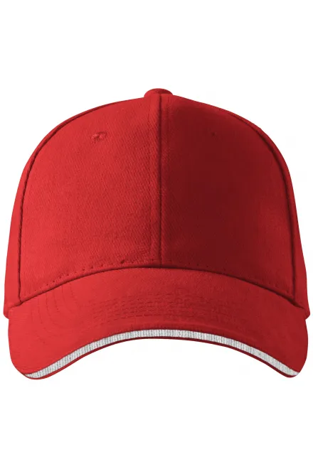 Gorra a contraste - rojo, ajustable