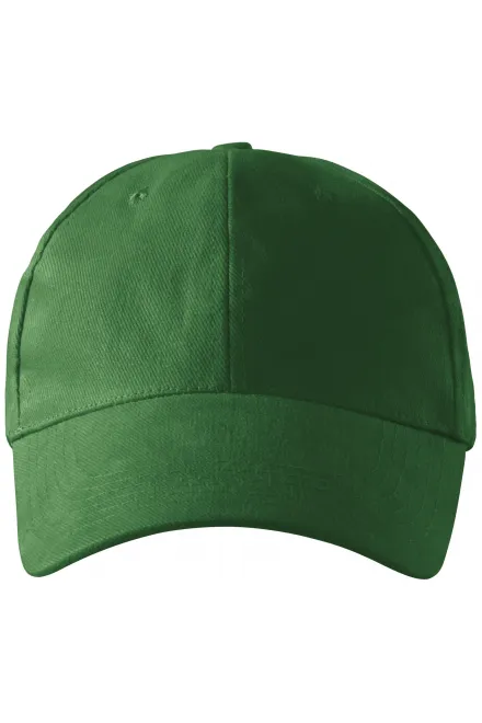 Gorra de 6 paneles - botella verde, ajustable