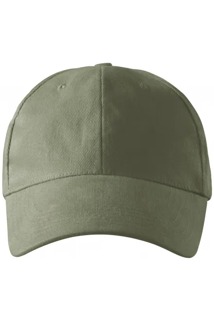 Gorra de 6 paneles - caqui, ajustable