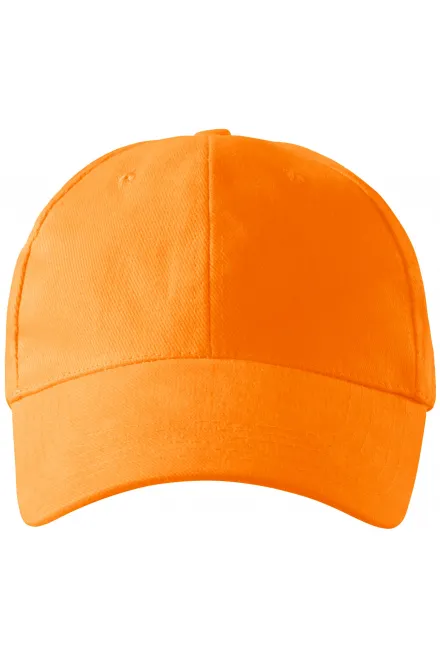 Gorra de 6 paneles - mandarina, ajustable