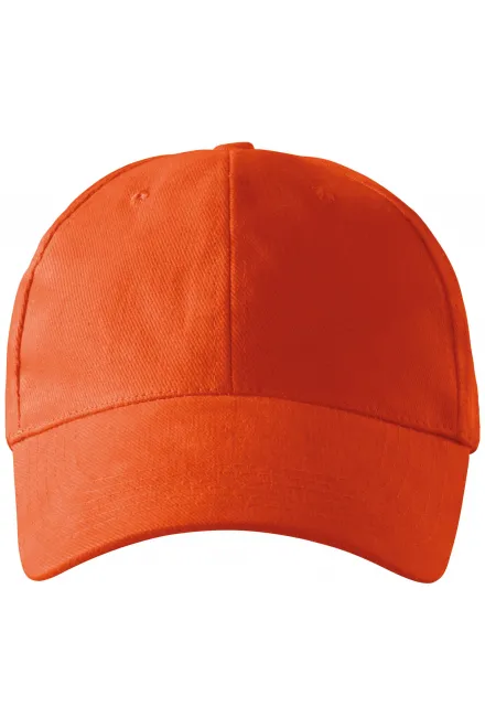 Gorra de 6 paneles - naranja, ajustable