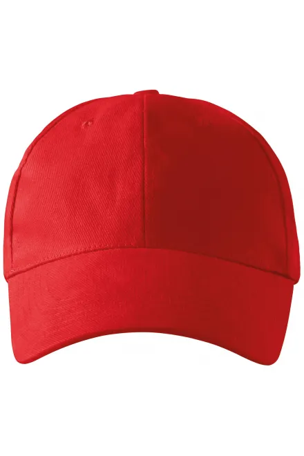 Gorra de 6 paneles - rojo, ajustable