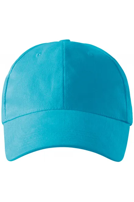 Gorra de 6 paneles - turquesa, ajustable