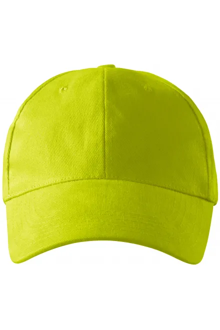 Gorra de 6 paneles - verde lima, ajustable
