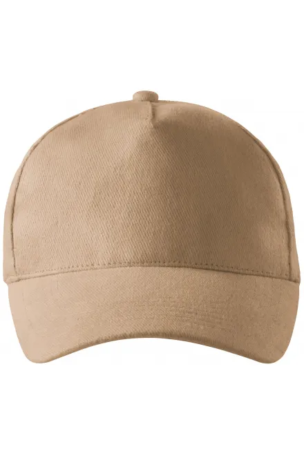 Gorra de algodón de 5 paneles - arenoso, ajustable