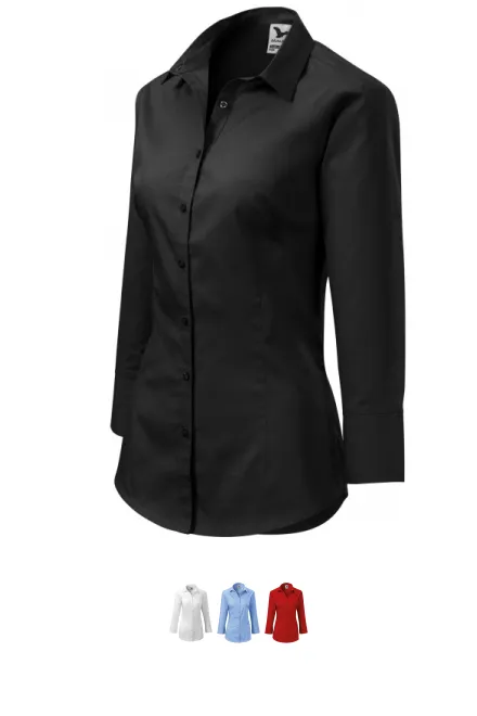 Blusa de mujer con mangas largas, negro