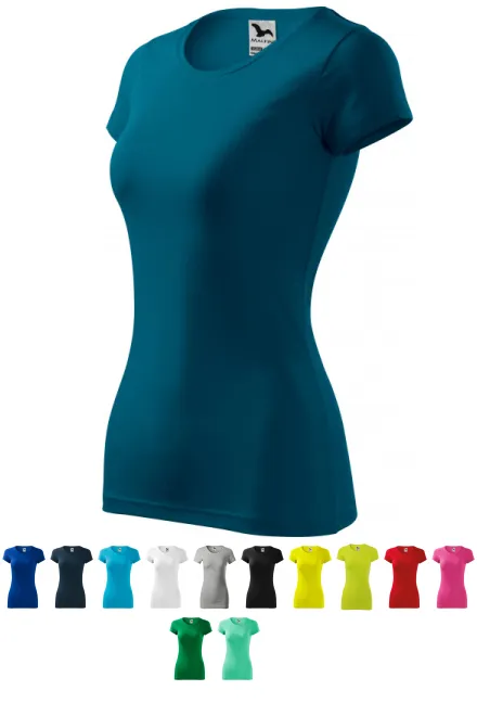 Camiseta ajustada para mujer, petrol blue