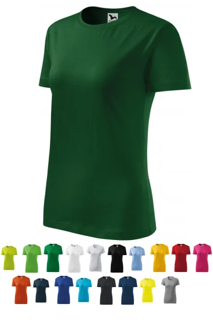 Camiseta clásica de mujer, botella verde