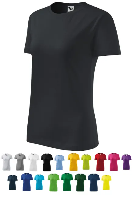 Camiseta clásica de mujer, gris ébano