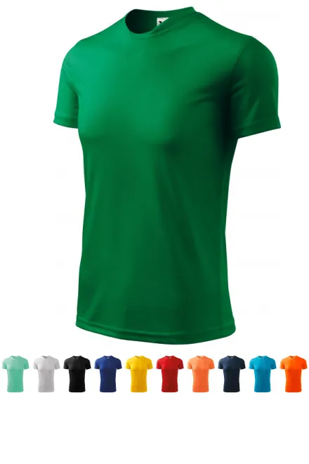 Camiseta con escote asimétrico, pasto verde
