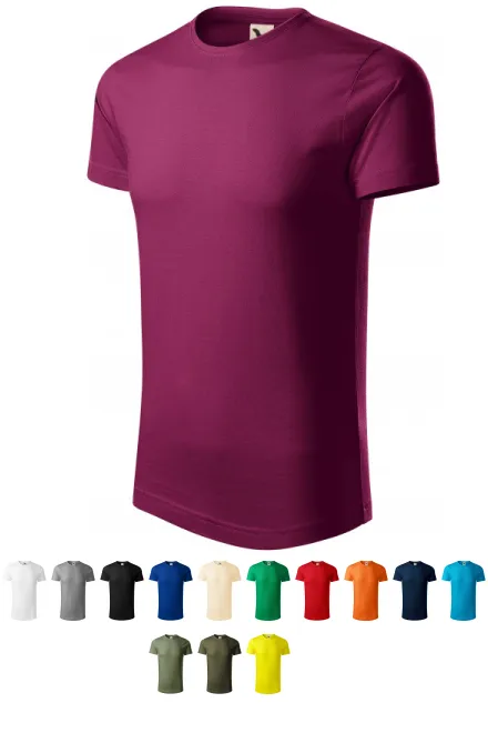 Camiseta de hombre de algodón orgánico, fucsia