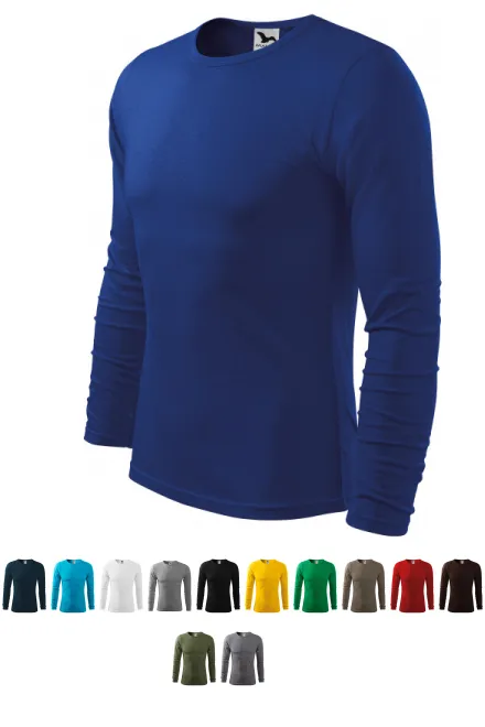 Camiseta de manga larga para hombre, azul real