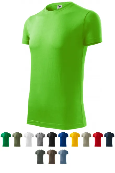 Camiseta de moda para hombre, manzana verde