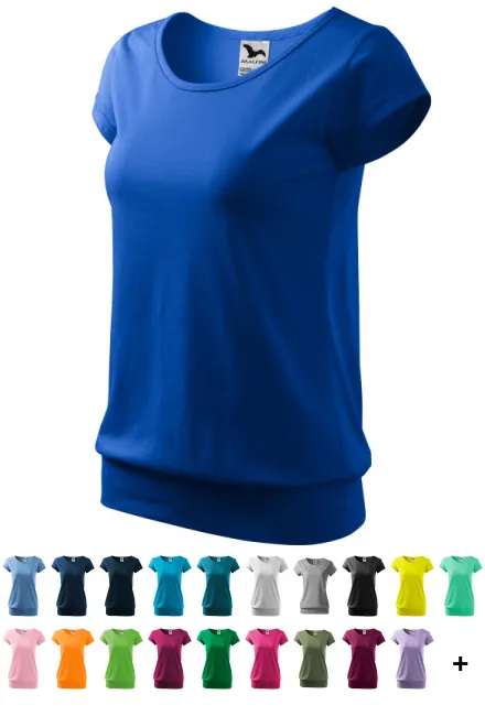 Camiseta de moda para mujer, azul real