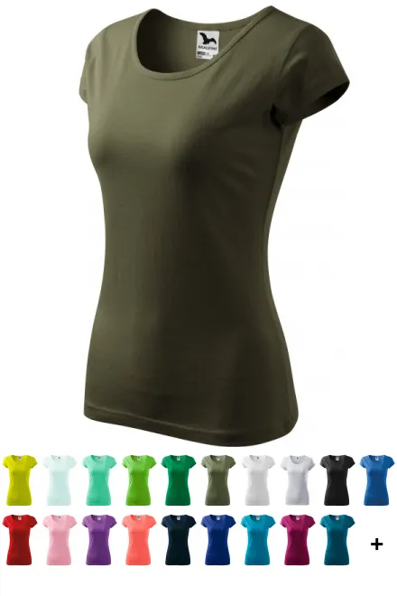 Camiseta de mujer con mangas muy cortas., military