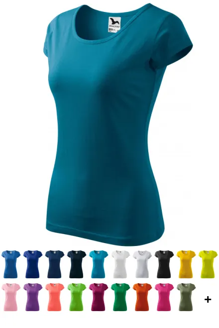 Camiseta de mujer con mangas muy cortas., petrol blue