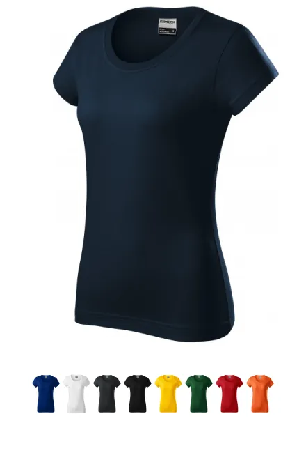 Camiseta de mujer duradera de peso pesado, azul oscuro