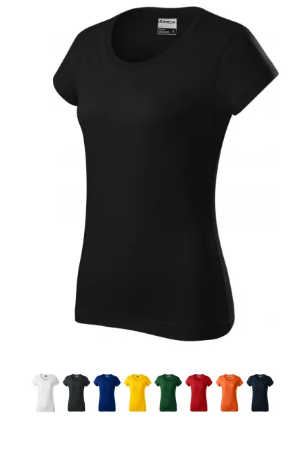 Camiseta de mujer duradera de peso pesado, negro