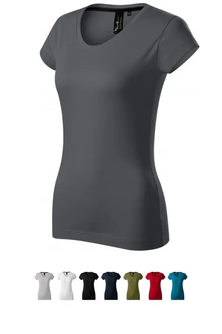 Camiseta de mujer exclusiva, gris claro
