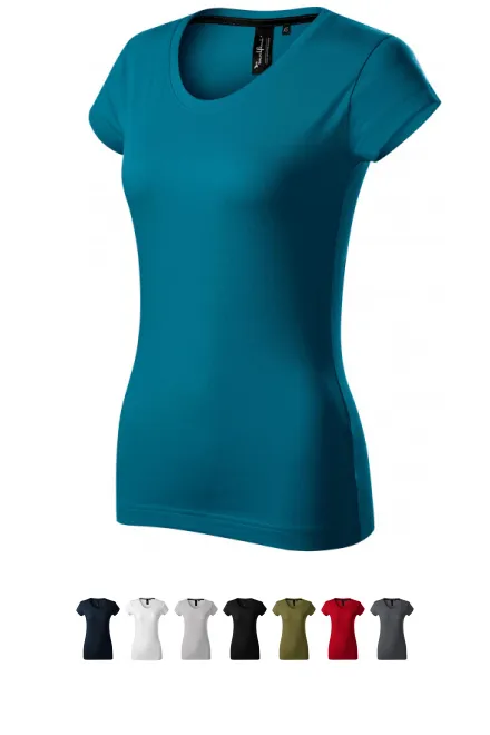 Camiseta de mujer exclusiva, petrol blue