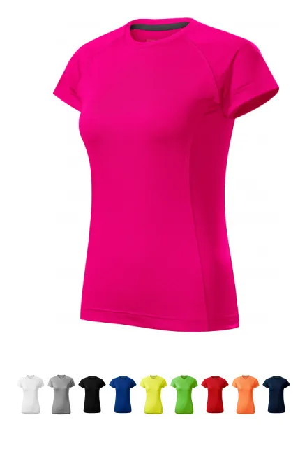 Camiseta de mujer para hacer deporte., rosa neón