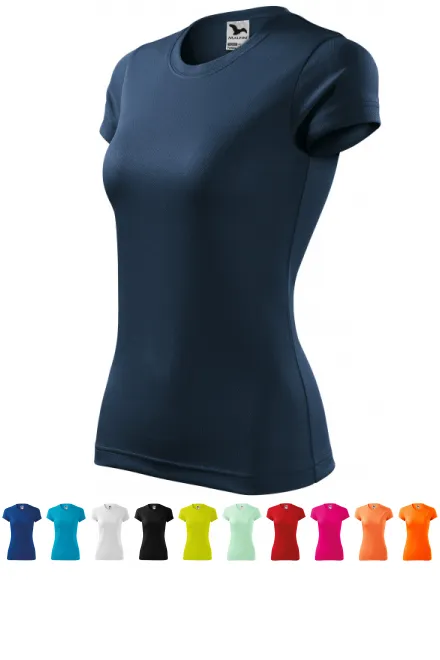 Camiseta deportiva para mujer, azul oscuro