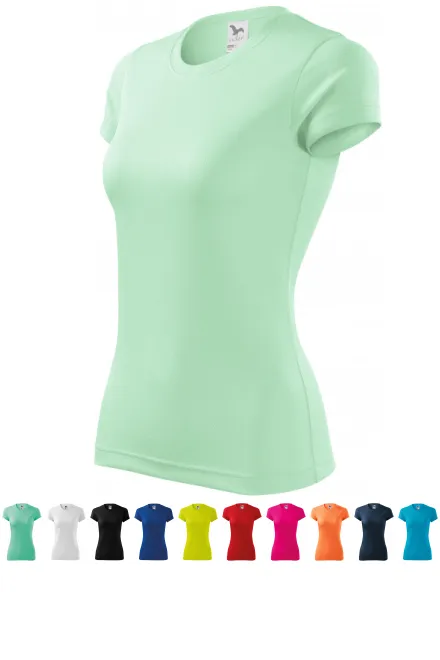 Camiseta deportiva para mujer, menta clara