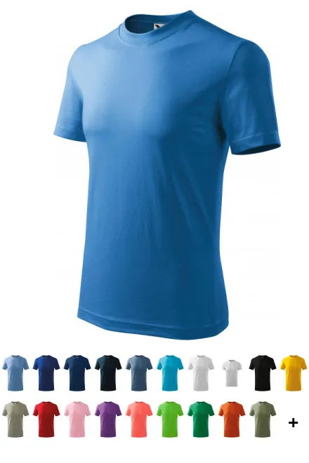 Camiseta sencilla para niños, azul claro