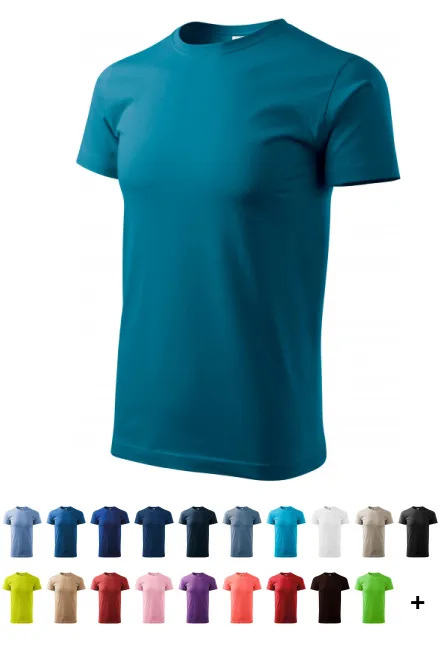 Camiseta simple para hombre, petrol blue