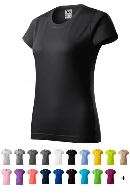 Camiseta simple para mujer, gris ébano