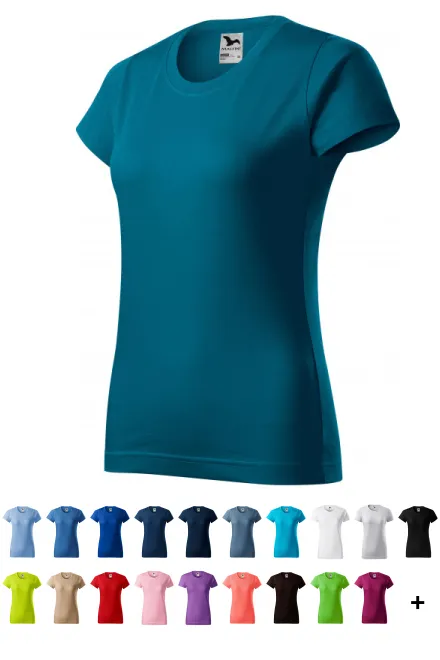 Camiseta simple para mujer, petrol blue