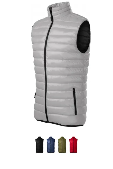 Chaleco acolchado para hombre, gris-plata