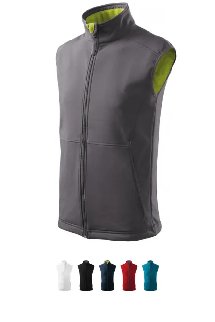 Chaleco de los hombres, gris acero