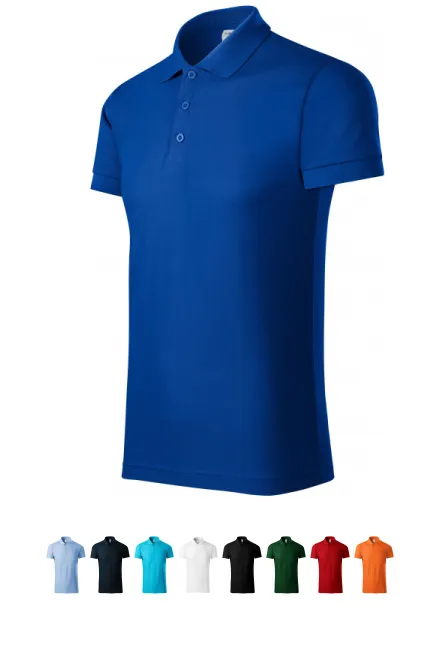 Cómodo polo de hombre, azul real