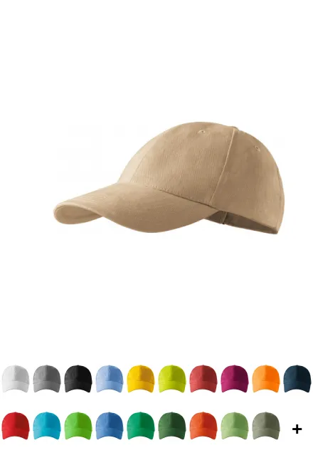Gorra de 6 paneles, arenoso