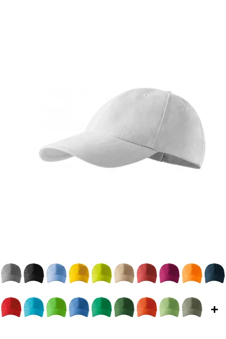 Gorra de 6 paneles, blanco