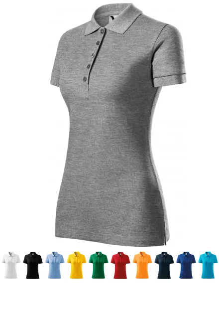 Polo de mujer, mármol gris oscuro